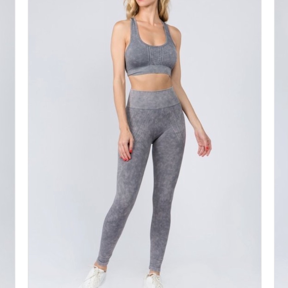 Charcoal Grey Two Piece Workout Set